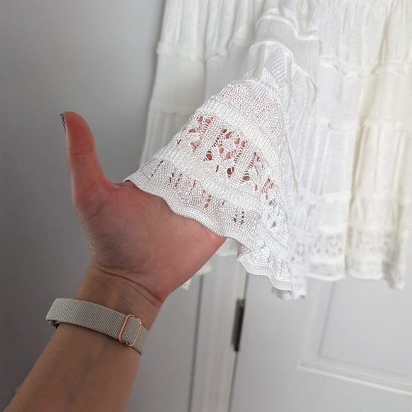 NWT LoveShackFancy Sandrea Skirt in White Rose | Women's Size Medium - Picture 8 of 11